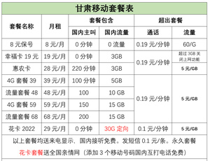 甘肅移動專屬優(yōu)惠套餐,量身打造的通信體驗新選擇